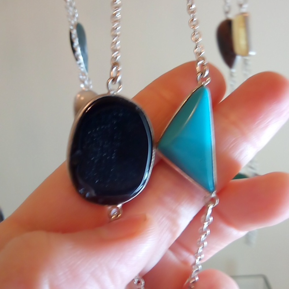 36" multi real stone necklace - Picture 8 of 16